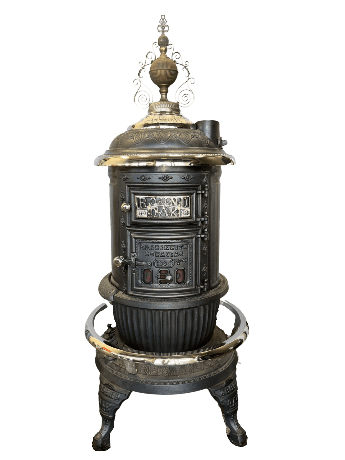 Antique cast iron stove from 1895